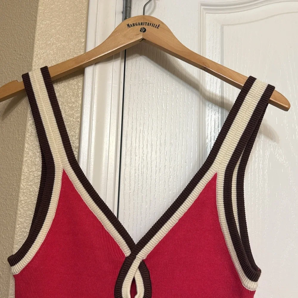 🌹Free people, beach 🌹Stylish Red Sleeveless Top dress - Picture 9 of 11